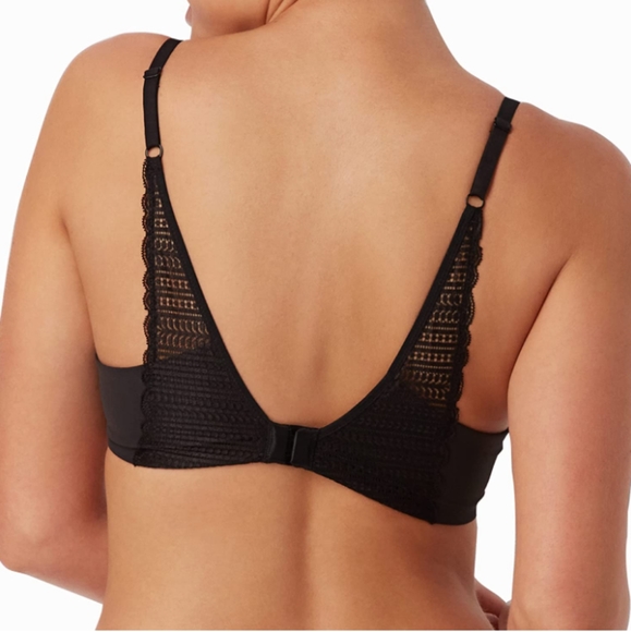 NWT Maidenform Comfort Devotion Black Lace Smoothing Full Coverage Push Up Bra - Picture 5 of 10